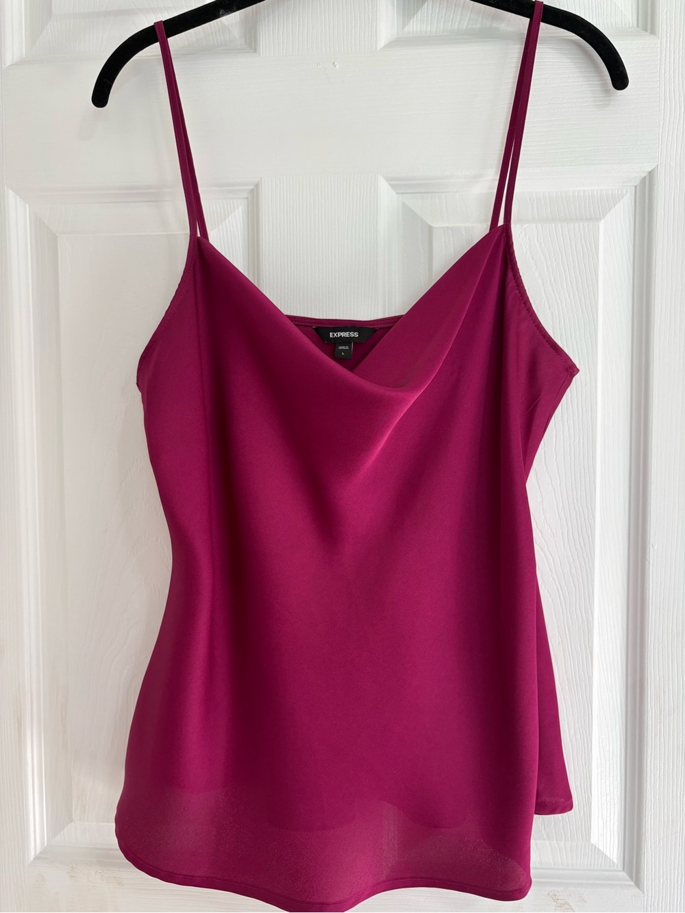 Express Women's Fuchsia Cowl Neck Spaghetti Strap Camisole